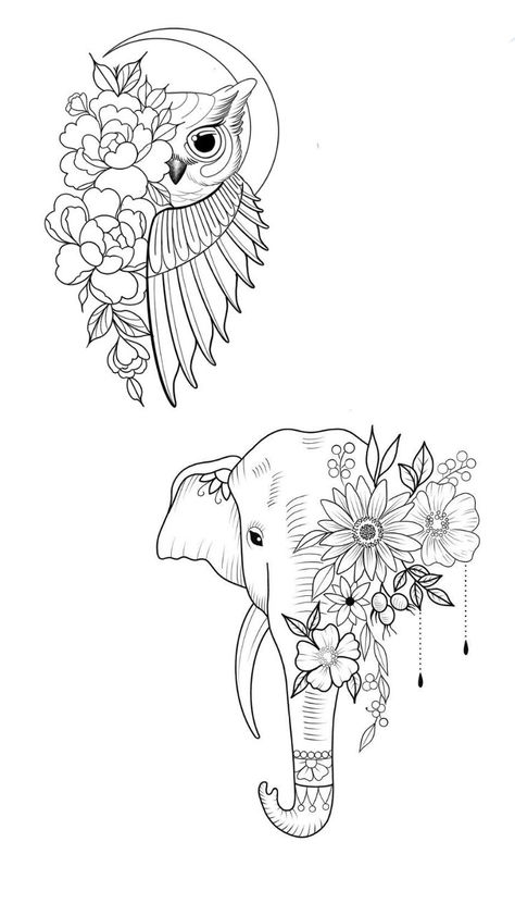 Cute Elephant Drawings, Grandad Tattoo, Simple Mandala Tattoo, Disney Stitch Tattoo, Palm Mehndi, Hero Tattoo, Mystical Tattoos, Small Girly Tattoos, Flower Pattern Drawing