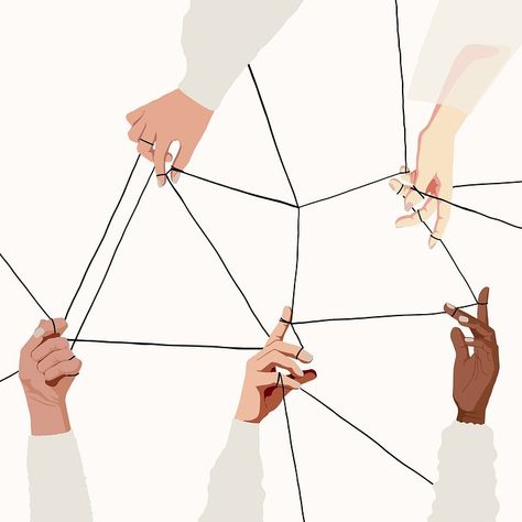 Business connection background, diverse hands | Premium Vector Illustration - rawpixel Connections And Relationships, Human Connection Illustration, Sharing Ideas Illustration, People Connection Illustration, Social Connection Illustration, Human Connection Aesthetic, Building Connections With People, Socialization Illustration, Interconnected Illustration