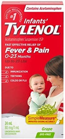 Tylenol Infant Fever, Teething and Pain Reliever for Baby, Grape Suspension Medicine, 24mL Infant Fever, Baby Tylenol, Fever Medicine, Reduce Fever, Toddler Healthy Snacks, Baby Medicine, Fever Relief, Calm Kids, Fever Reducer