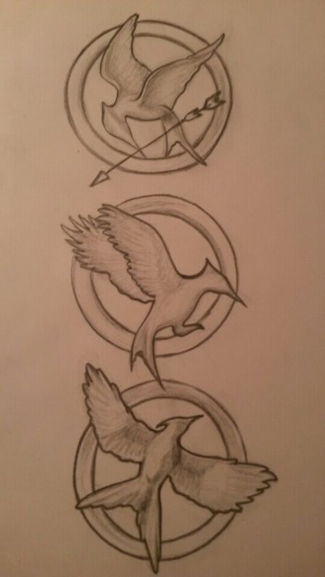 The hunger games logos By Shona ♥ Simple Hunger Games Tattoos, Hunger Games Outfits Drawing, Hunger Games Simple Drawing, Drawing Ideas Hunger Games, Hunger Games Drawing Ideas, Hunger Games Art Drawing, Hunger Games Bookmark, Hunger Games Drawings Easy, Hunger Games Painting Ideas