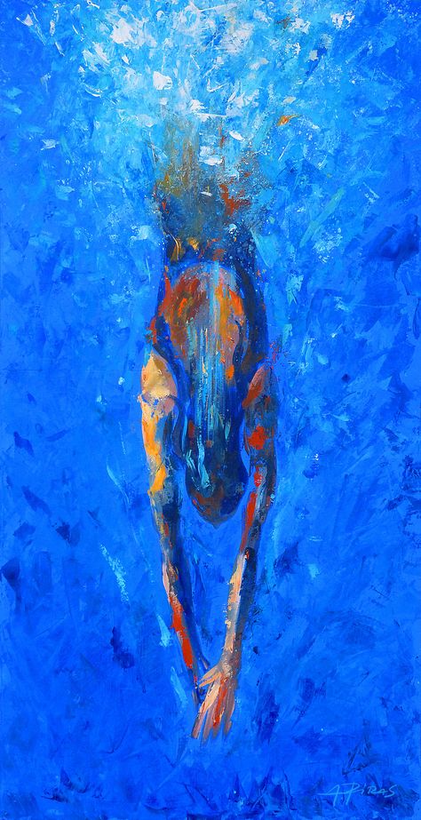 Sport paintings 2015-swim and surf on Behance Paintings On Wood, Acrylic Paintings, Acrylic Painting, Swimming, Paintings, Orange, Canvas, Wood, Water