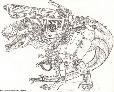 Animal Mech, Plasma Cannon, T-rex Art, Predator Alien Art, Robot Dinosaur, Transformers Art Design, Mechanical Animals, Robot Animal, Monster Illustration