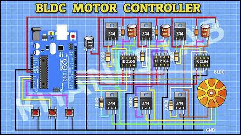 How to Make BLDC Motor Controller Circuit Diagram using Arduino UNO Bldc Motor Controller Circuit, Arduino Motor, Rc Controller, Electronics Projects For Beginners, Pid Controller, Bldc Motor, Led Projects, Block Diagram, Electronics Projects Diy