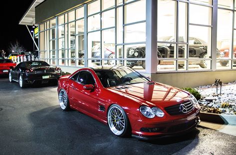 MB SL55 AMG Mercedes Clk 320, Mercedes Sl55 Amg, Mercedes Sl55, Sl55 Amg, Custom Mercedes, Red Cars, Mercedes Clk, Good Looking Cars, Mercedes Sl