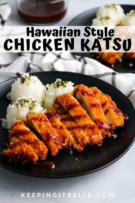 Chicken katsu is a popular Hawaiian dish. Tender chicken cutlets coated in a crispy, golden brown crust and dipped in tonkatsu sauce. Sure to be a favorite in your house. Hawaiian Katsu Chicken, Rich People Food Recipes, How To Make Chicken Katsu, Hawaiian Chicken Sauce, Chicken Katsu Sauce Recipe, Chicken Katsu Recipe Hawaiian, Katsu Sauce Recipe Hawaiian, Local Hawaiian Food Recipes, Hawaiian Dishes Recipes