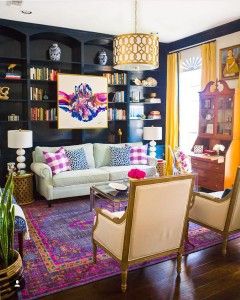 Bookshelf Behind Couch, Eclectic Interior Style, Hunted Interior, Behind Couch, Gallery Wall Inspiration, Colorful Space, Rooms Reveal, Eclectic Interior, Inspiration Wall