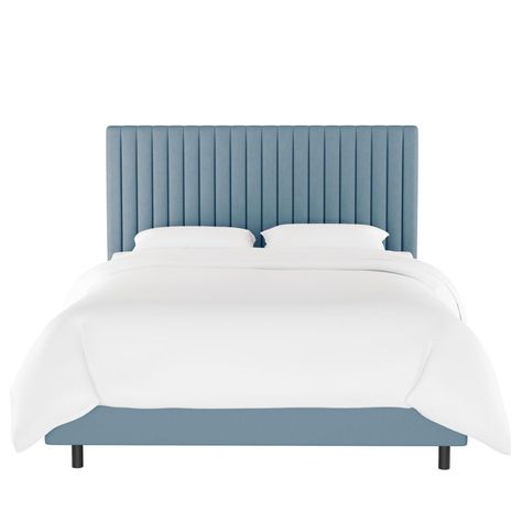 Blue velvet bed