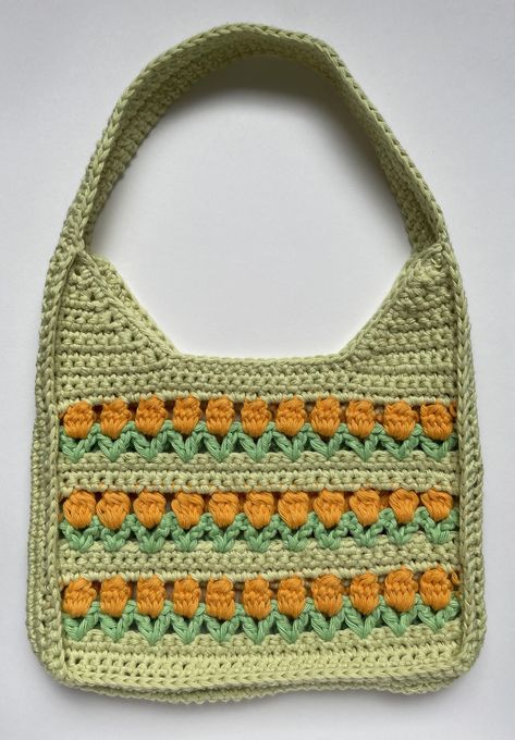 ¡®Tulip stitch¡¯ Flower garden bag Crochet pattern by Realm Designs Tulip Stitch, Tulip Bag, Crochet Tulip, Bag Crochet Pattern, Garden Bags, Wool Crafts, Bag Crochet, Unique Crochet, Crochet Bag Pattern