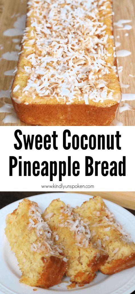 Coconut Pineapple Bread, Pineapple Coconut Bread, Pineapple Bread, Coconut Bread, Boxed Cake, Pineapple Recipes, Pineapple Coconut, Bread Recipes Sweet, Cake Mix Recipes