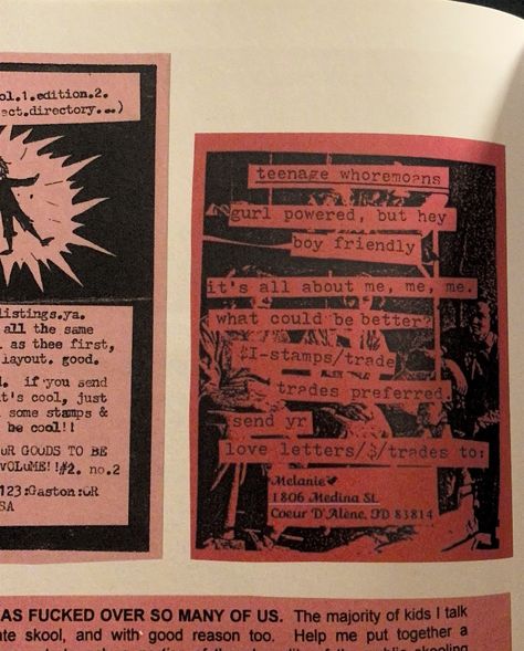 Punk Zines 70s, Zine Inspo Punk, Punk Zine Aesthetic, 90s Zine Aesthetic, Punk Magazine Layout, Architecture Zine, Zine Artbook, Riot Grrrl Zine, Punk Feminism