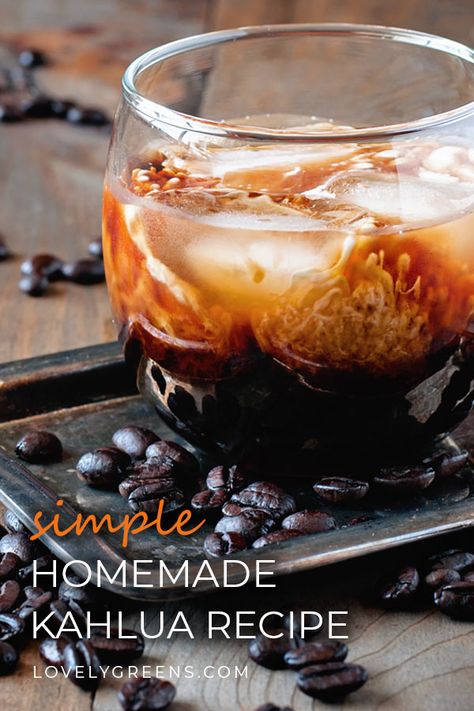 Homemade Kahlua Recipe, Kahlua Coffee, Homemade Kahlua, Kahlua Recipes, Kahlua Coffee Liqueur, Homemade Alcohol, Homemade Liquor, Liquor Recipes, Coffee Liqueur