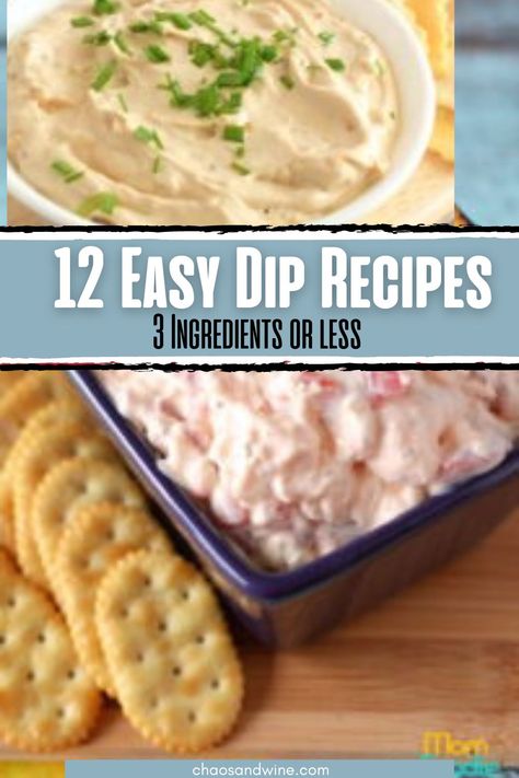 5 Ingredient Appetizers Easy Recipes, Best Dip Ever 3 Ingredients, Super Easy Dip Recipes, Easy Dips For Work Party, Easy Cheap Appetizers For A Party Simple, No Cream Cheese Dip, Easy New Years Appetizers, Simple Snacks For Party 3 Ingredients, Dip For Party Easy