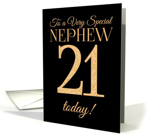 Chic 21st Birthday Card for Special Nephew card Happy 21st Birthday Nephew, Birthday Card For Nephew, 21st Birthday Card, Birthday Wishes With Name, Nephew Birthday, 21st Birthday Cards, Happy Birthday Son, Happy 21st Birthday, Happy Birthday Greetings