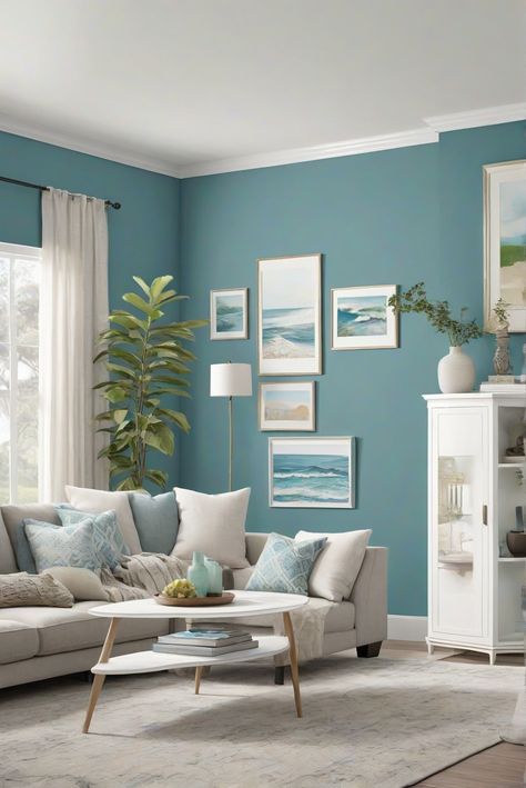 Step into the coastal vibes with Oceanside (AF-460)! Dive deep into the best paint choices for 2024 as we explore a daily routine for interior designers. #Ad #homedecor #homedesign #wallpaints2024 #Painthome #interiorarchitecture Wall Colors Green Living Room Colors Bright Living Room Colors Apartment Renovation Living room Remodeling Modern Paint Colors 2024 Coastal Living Room Wall Colors, Beach Colors For Home Coastal, Small Apartment Paint Colors, Relaxing Living Room Colors, Small Room Paint Ideas, Small Living Room Paint Color Ideas, Living Hall Wall Painting Ideas, Living Room Accent Wall Color, Blue Room Paint