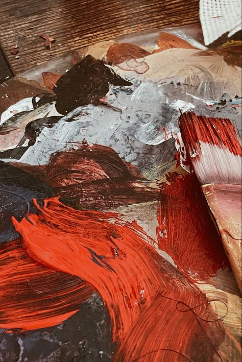 Artist. Aesthetic. Paints. Red. Color Red Brick Wall Aesthetic, Red Artist Aesthetic, Red Paint Aesthetic, Burnt Red Aesthetic, Brick Red Aesthetic, Red Brick Aesthetic, Warm Red Aesthetic, Muted Red Aesthetic, Brown And Red Aesthetic