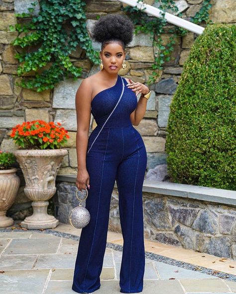 highfashionwearsbotique Romper Outfit Denim, Blue Jean Romper Outfit, Jean Romper Outfit, Jean Jumpsuit Outfit, Jumpsuit For Ladies, Blue Jean Romper, Jumpsuit Jeans, African American Fashion, Jean Romper