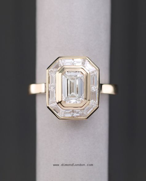 Emerald Cut Diamond Engagement Rings — Dimond London | Bespoke Jewellery & Engagement Rings Art Deco Engagement Ring Emerald, Emerald Cut Diamond Engagement Rings, Emerald Diamond Engagement Ring, Diamond Engagement Rings Cushion, Emerald Ring Engagement Diamond, Antique Diamond Engagement Rings, Pear Diamond Engagement Ring, Marquise Diamond Engagement Ring, Emerald Cut Diamond Engagement