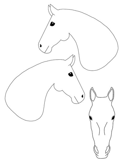 Hobby Horse Pattern, Horse Template, Horse Star, Project Template, Horse Mask, Horse Profile, Horse Sketch, Stick Horses, Hobby Horses