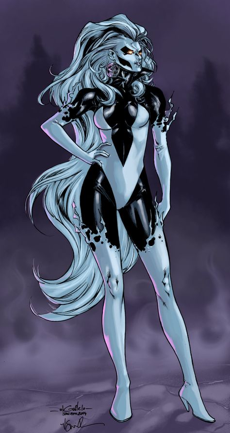 Silver Banshee - Roni Smith colors by SpiderGuile.deviantart.com on @deviantART Banshee Xmen, Silver Banshee, Book Women, Dc Superman, Spooky Things, Creepy Vintage, Dc Comics Wallpaper, Clothing Reference, Comic Villains