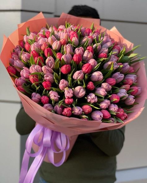 Tulips Bouquet, Instagram Vs Reality, Luxury Flower Bouquets, Very Beautiful Flowers, Birthday Bouquet, Boquette Flowers, Tulip Bouquet, Flowers Bouquet Gift, Nothing But Flowers