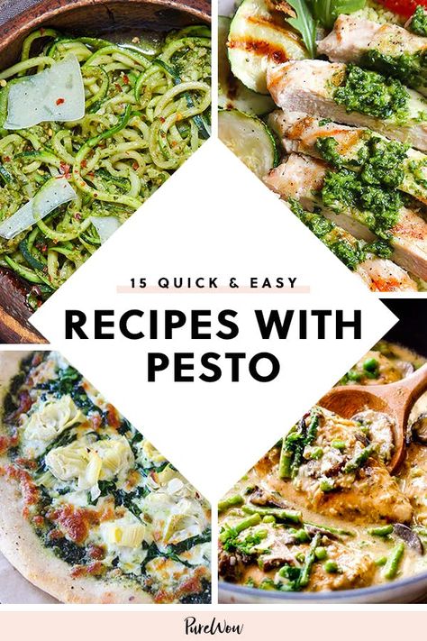 Pesto Recipes Dinner, Recipes With Pesto, Recipes Using Pesto, Pesto Dishes, Healthy Pesto, Pesto Recipes, Quick And Easy Meals, Quick Easy Recipes, Pesto Recipe