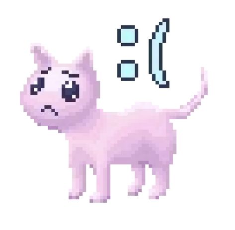 Needy Streamer, Pink Cat, Free Logo, Atom, Pixel Art, For Sale, Pink, Art