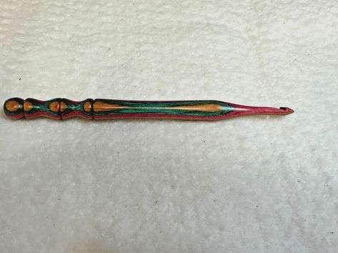 Hand carved Beautiful COTTON CANDY Wood YARN CROCHET HOOK size G Wood Crochet Hook, Wood Hooks, Crochet Hook Size, Crochet Hook Sizes, Favorite Hobby, Timeless Treasures, Crochet Hook, Crochet Accessories, Crochet Yarn