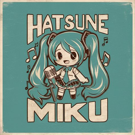 Miku posters Miku Poster Print, Hatsune Miku Posters, Miku Prints, Cute Posters To Print, Where To Buy Posters, Hatsune Miku Poster, Vocaloid Poster, Anime Posters Room Decor, Miku Poster