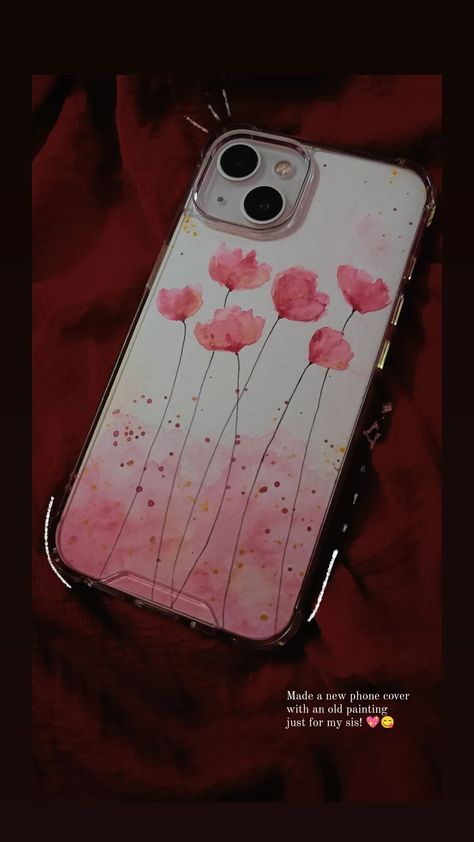 Phone cover painting 🩷

#watercolors #florals #transparentphonecover #art #diy Phone Painting Ideas, Phone Cover Painting, Cover Painting, Minimal Painting, Phone Covers Diy, Creative Corner, Mobile Covers, Water Painting, Diy Phone Case