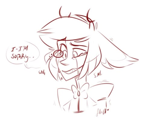 Radiodust Cute, Alastor Ears Down, Alastor Crying Fanart, Alastor Blushing, Crossing Arms Reference, Flustered Alastor, Alastor Radio, Alastor The Radio Demon, The Radio Demon