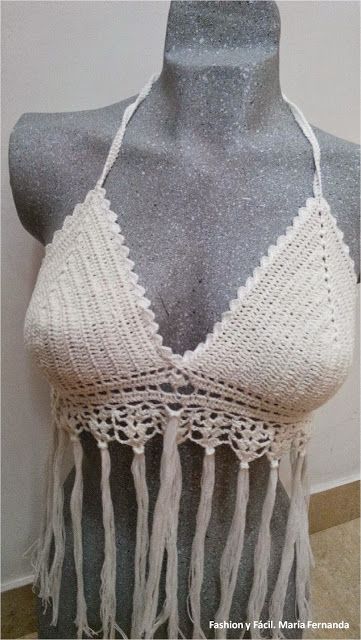 Paso a paso* http://fashionyfacil.blogspot.com.ar/2015/05/tejer-un-crop-top-para-el-verano.html Crop Tops Crochet, Top Tejidos A Crochet, Tops A Crochet, Crocheted Crop Top, Bikinis Crochet, Crochet Crop, Top For Summer, Crochet Crop Top, Easy Diy Crafts