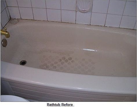 How to Clean and Whiten Your Bathroom tub Refinish Bathtub, Shower Basin, Fiberglass Shower, Clean Bathtub, Bathtub Remodel, Bathroom Tub, Natural Cleaners, Cleaning Recipes, Bathroom Cleaning