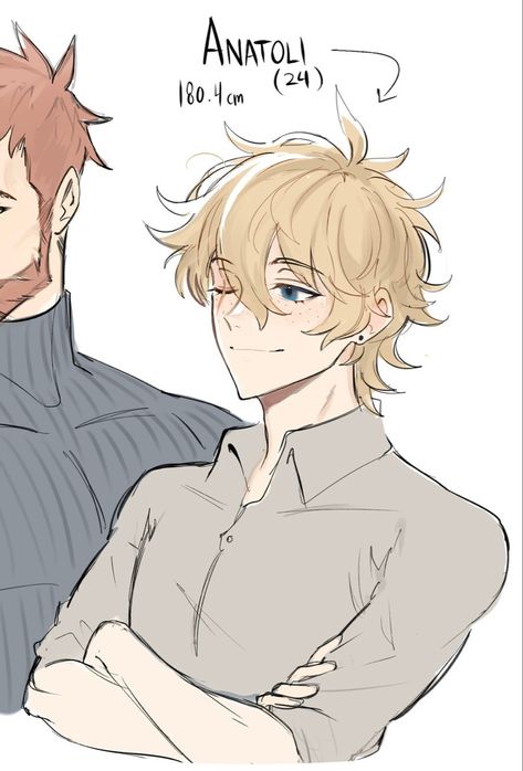 Blond Twink Drawing, Orange Hair Character Design Male, Genshin Ocs Male, Blonde Boy Character Design, Male Oc Blonde, Blond Guy Art, Blonde Guy Drawing, Blond Hair Drawing, Blonde Hair Character Design