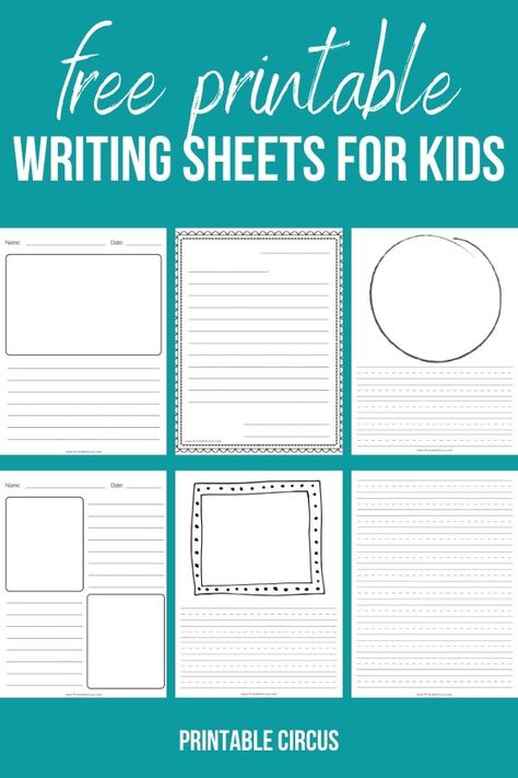 Paper Template Free, Free Writing Paper, Printable Writing Paper, Letter Writing Template, Writing Paper Template, Writing Printables, Writing Sheets, Primary Writing, Handwriting Paper