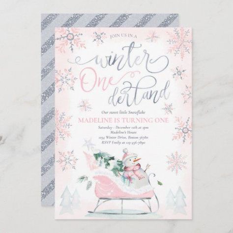 Winter Birthday Party Invitations, Winter Birthday Invitations, Winter Onederland Invitations, Winter Onederland Party, Winter Onederland Birthday, 1st Birthday Party Invitations, Oh What Fun, 1st Birthday Invitation, Christmas Birthday Party