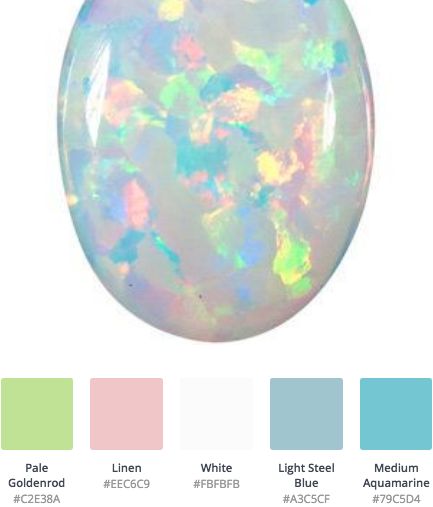 opal palette How To Color Opal Digital Art, Opal Colour Palette, Opal Paint Color, How To Paint Iridescent, Pearlescent Color Palette, Opalescent Color Palette, Opal Wedding Theme, Iridescent Colour Palette, Opal Illustration