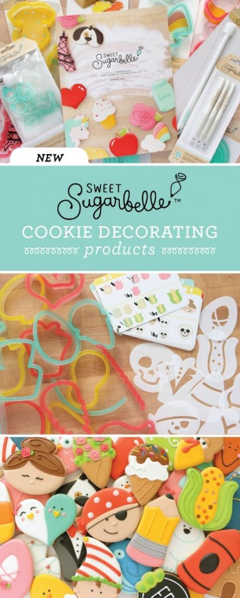 Introducing Sweet Sugarbelle cookie decorating products! Everything you need to create beautifully decorated cookies at home! Biscuit Icing, Sugarbelle Cookies, Flood Cookies, Sweet Sugarbelle Cookies, Cookie Birthday, Cookie Decorating Icing, Sweet Sugarbelle, Baking Decorating, Sweet Cookies