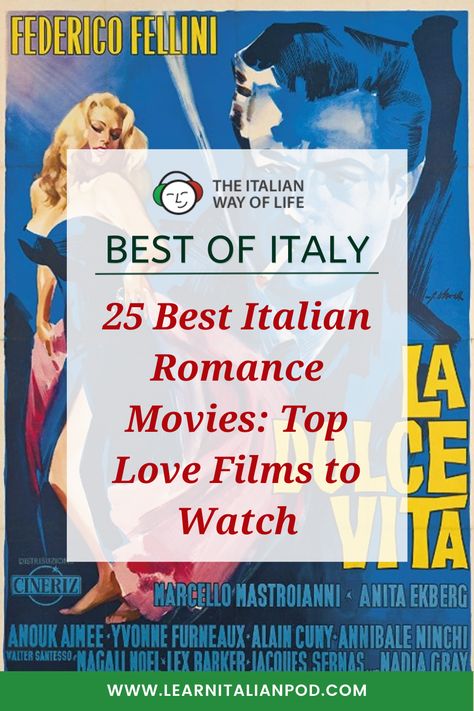 Fall in love with Italian romance movies 🇮🇹💕 Explore timeless classics & modern gems, capturing hearts with Italy's enchanting landscapes and passionate stories! 🎬 #ItalianRomanceMovies #LoveStories #ItalianRomanticMovies Italian Romance Aesthetic, Love Story Movie, Amazon Prime Shows, Italian Romance, Marcello Mastroianni, Best Of Italy, Under The Tuscan Sun, Roman Holiday, Love Film