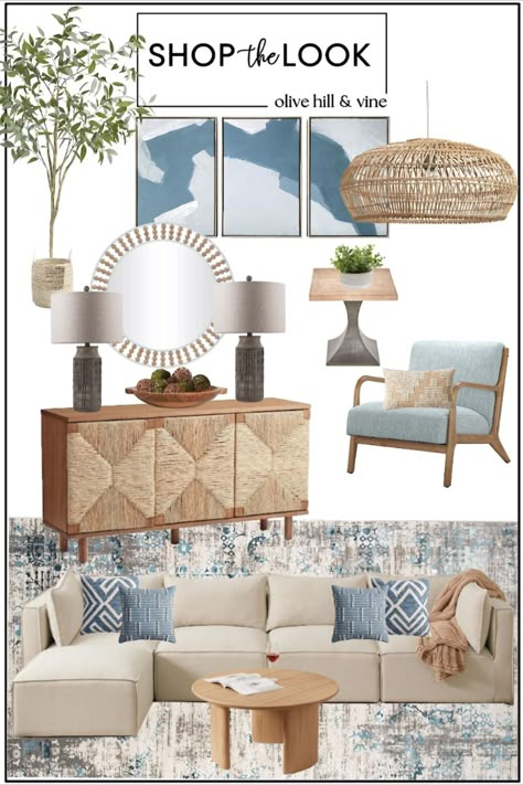 Blue And Beige Living Room, Blue And Cream Living Room, Beige Sofa Living Room, Light Blue Living Room, Brown And Blue Living Room, Tan Living Room, Beige Living Room, Cream Living Rooms, Blue Living Room Decor