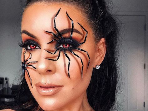 Easy Halloween Eyeshadow Looks, Maquillage Halloween Simple, Spider Makeup, Halloween Makeup Witch, My Biggest Fear, Creative Halloween Makeup, Fantasy Make-up, Holloween Makeup, Biggest Fear