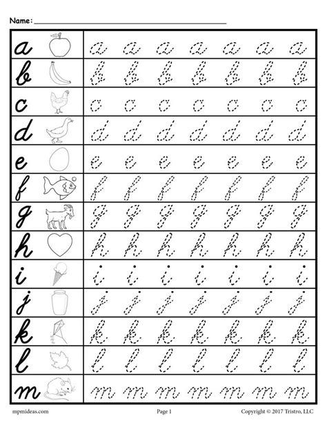 Cursive Letter Tracing Worksheets - Lowercase Letters A-z Cursive Alphabet Printable, Cursive Small Letters, Palmer Method, Lowercase Cursive Letters, Cursive Letters Worksheet, Cursive Writing Practice Sheets, Cursive Worksheets, Cursive Handwriting Worksheets, Learning Cursive