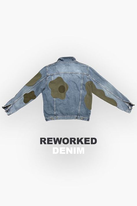 Reworked Denim Jacket, Reworked Jacket, Reworked Jeans, Reworked Clothing, Reworked Denim, Sewing 101, Oversized Jean Jacket, Oversized Denim Jacket, Upcycled Fashion