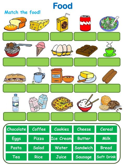 Food and drinks online activity for Elementary. You can do the exercises online or download the worksheet as pdf. Food And Drink Worksheet For Kids, Food And Drink Worksheet, Food Worksheets For Kids, Food Activities For Kids, Esol Activities, Food Worksheet, Alphabet Letter Templates, Food Vocabulary, Teaching Geography