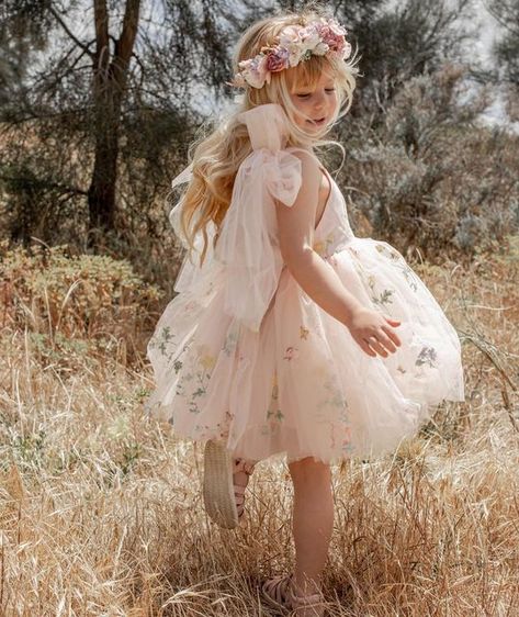 Arabella And Rose ™️ Est 2012 on Instagram: "Dancing queen 🌸✨ Valli wearing the Enchanted Rose Pink Dress 🧚🏼‍♀️ @shanellesmith_ https://arabellaandrose.com.au/product-category/special-occasion-dresses/" Princess Birthday Outfit, Fairy Princess Birthday, Boho Flower Girl Dress, Toddler Sun Dress, Rose Pink Dress, Pink Flower Girl, Boho Flower Girl, Sweet Pictures, Embroidered Tulle Dress