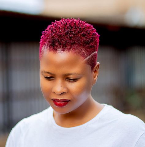 Ruby Short Hairstyles For Black Women Short Red Natural Hair, Short Ruby Red Hair, Red Short Hair Black Women, Ruby Red Hair, Short Hairstyles Ideas, Natural Haircuts, Short Hairstyles For Black Women, Short Natural Haircuts, Short Natural Curly Hair