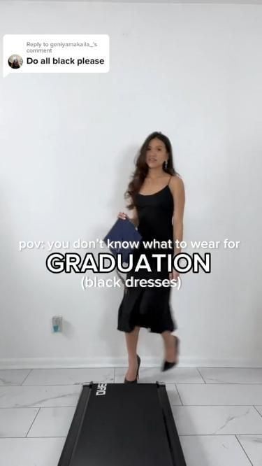 Graduation Outfit Inspiration: Stylish and Celebratory. Graduation dress Clothes For Graduation Outfit, Graduate Outfit Ideas, Graduation Style Outfits University, Dress To Graduation, Elegant Black Dress Outfit, Bachelor Graduation Outfit, Graduation Outfit Inspiration, Graduation Day Dress Outfit, Black Graduation Gown Outfit