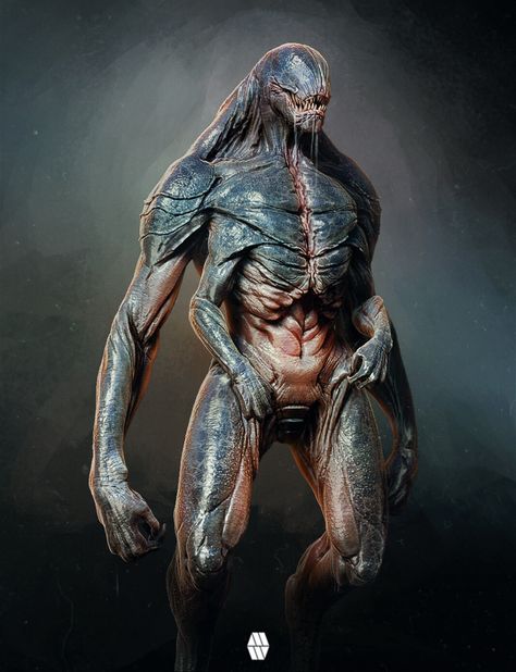 ArtStation - An Alien Emerges - Personal Project Concept, Marcus Whinney Monster Portrait Art, Humanoid Creatures, Arte Alien, Alien Character, Creature Artwork, Alien Concept, Alien Design, Fantasy Beasts, Alien Races