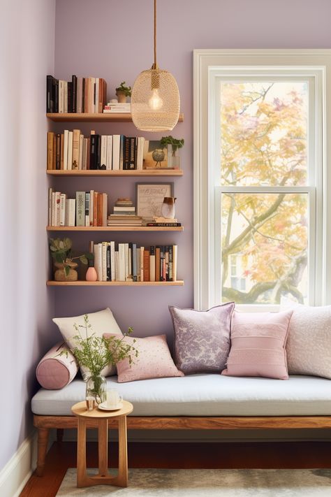 50+ Home Library Ideas for The Ultimate Book Lover's Sanctuary Home Library Ideas, Honeysuckle Cottage, Home Library Rooms, Corner Ideas, Cozy Places, Book Corner, Reading Nooks, Library Ideas, Bathroom Inspo