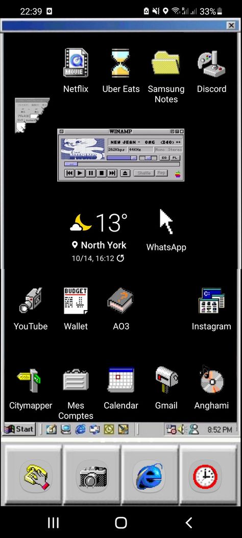 Full Board With Widgets + Icons || Year 2000 Old Windows Computer Interface Phone Theme and Icons Old Computer Phone Wallpaper, Computer Theme Wallpaper, Old Windows Interface, Windows Phone Theme, 90s Phone Theme, 80s Phone Theme, Computer Layout Aesthetic, Old Computer Wallpaper, Old Windows Wallpaper