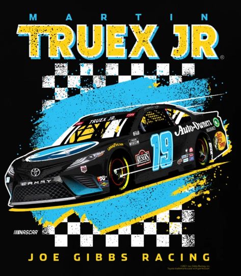 Nascar Artwork, Kaos Vintage, Racing Women, Cars Vector, Nascar Race Cars, Joe Gibbs Racing, Iphone Wallpaper Video, Merch Design, Shower Curtain Sizes